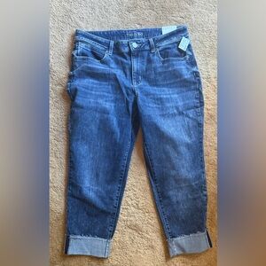 NWT Maurices Ankle Cropped Boyfriend Jeans size 12